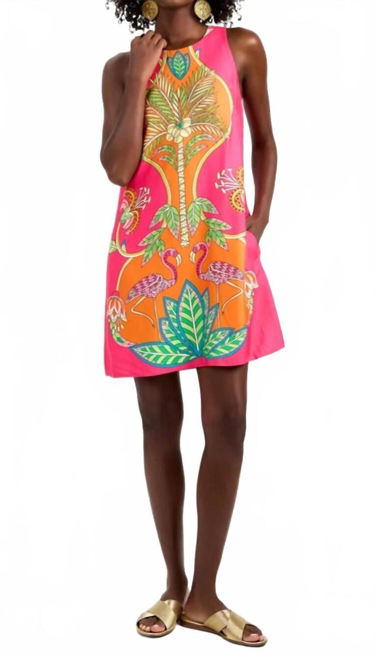 NEW TRINA TURK loveage dress in tiger lily tango